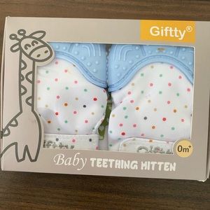 Baby teething mitten 2 pack blue